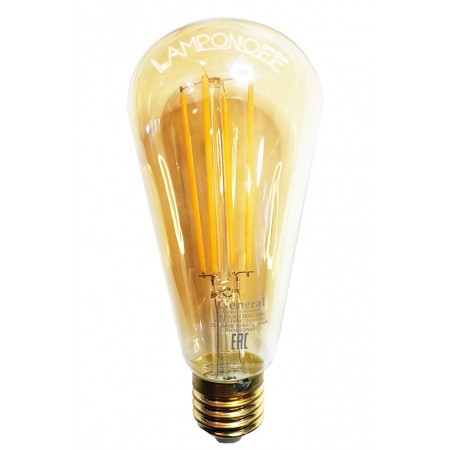 Винтажная светодиодная лампа  GLDEN-ST64S-10-230-E27